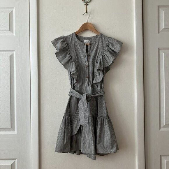 Saylor Melody Ruffled Striped Mini Dress - Picture 6 of 11